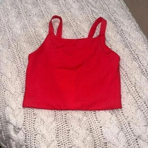 girlfriend collective Red Sports Bra Tank